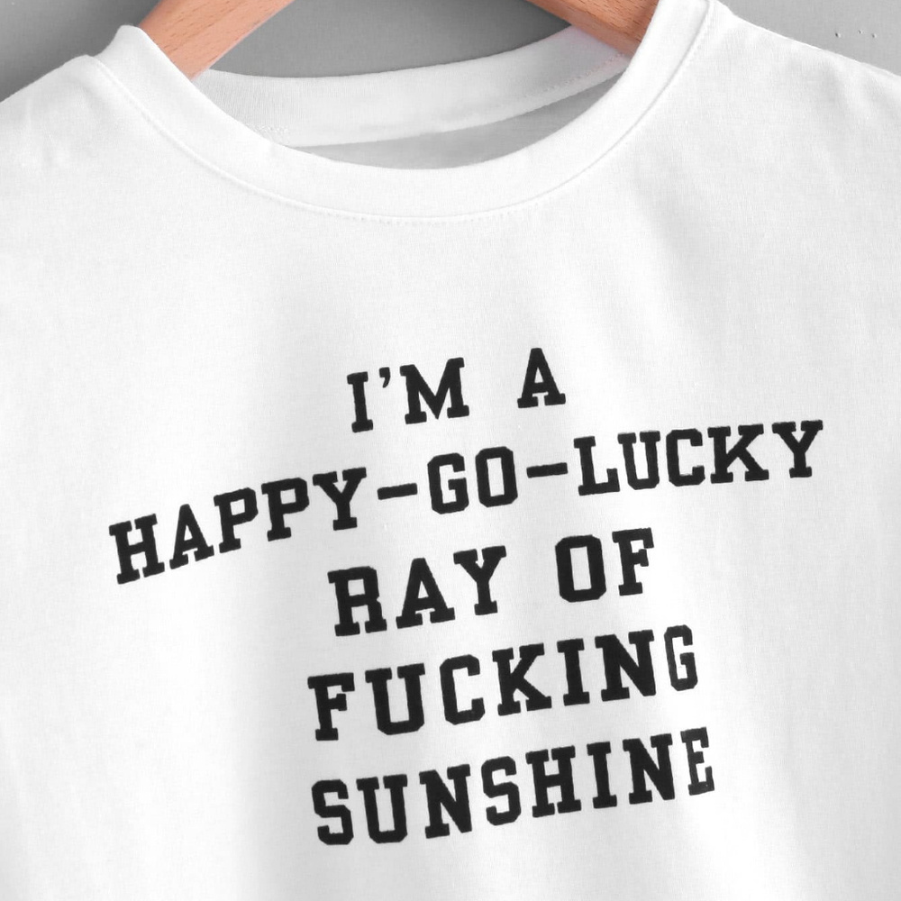 Slogan Print Tee - Picture 2 of 4